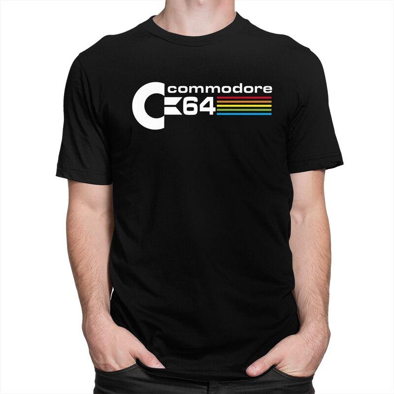 Custom Mens Commodore 64 T Shirt Short Sleeves Cotton Tshirts Tshirt Casual C64 Amiga Computer Tees Loose Fit Clothes