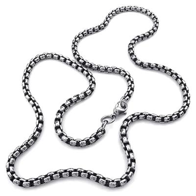Schmuck Halskette für Männer Kette Biker Retro Link Edelstahl für Männer mit Geschenkbeutel