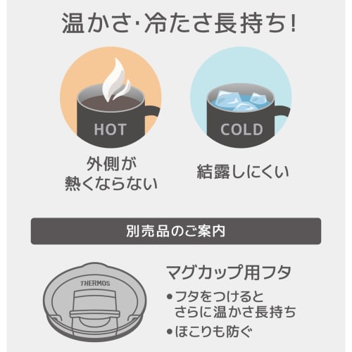 [Dishwasher Compatible Model] Thermos Vacuum Insulated Mug 450ml Forest Green JDS-451 FG