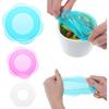 Silicone Stretch Lids for Food Storage 3 Pcs Reble Food Covers Elastic Bowl Covers for Cans Jars Round & Rectangle Containers Stretchable Silicone