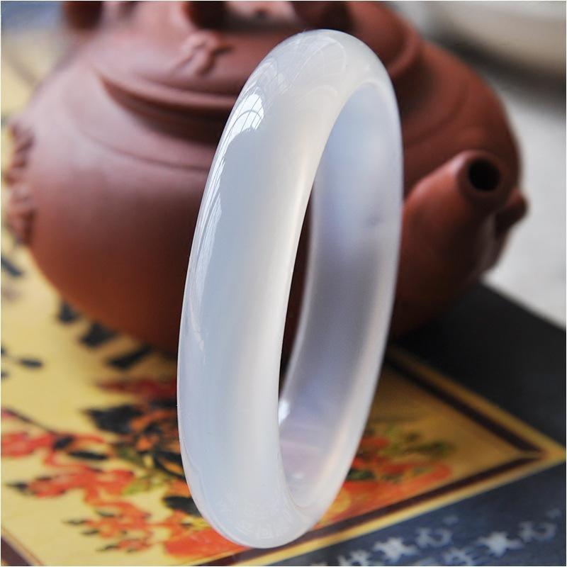 Bracelet en calcédoine naturelle et jade, breloque tendance, cadeau pour femme