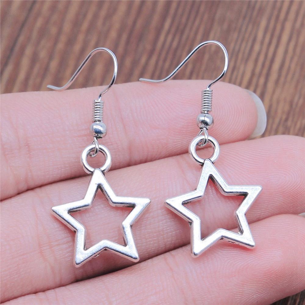 Bohemian Hot-Sale Star Moon Pentagram Circle Dangle Earrings Memorable Wedding Gift for Daily Style