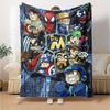 Superhero Mashup Adventure Flannel Blanket Super Soft Warm Cozy Blanket For Sofa Bed Office Travel Allseason Home Decor Gift