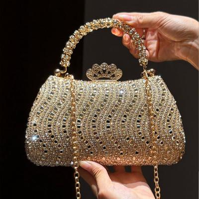 Neue Diamant-Abendtasche Bankett-Tasche Kleid Hochzeitsbankett Umhängetasche Mode-Abendtasche Berühmtheit