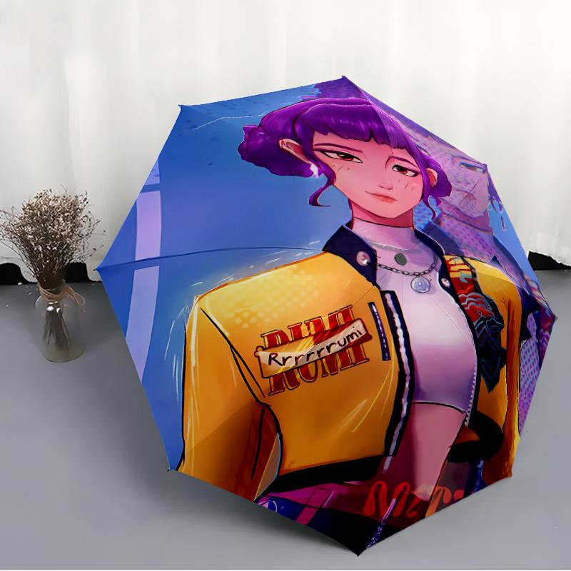 1pc KPop Demon Hunters ZOEY3 Umbrella, Sun Protection, And UV Shielding. It Has Eight Sturdy Ribs for Outdoor Use And Perfect Gift