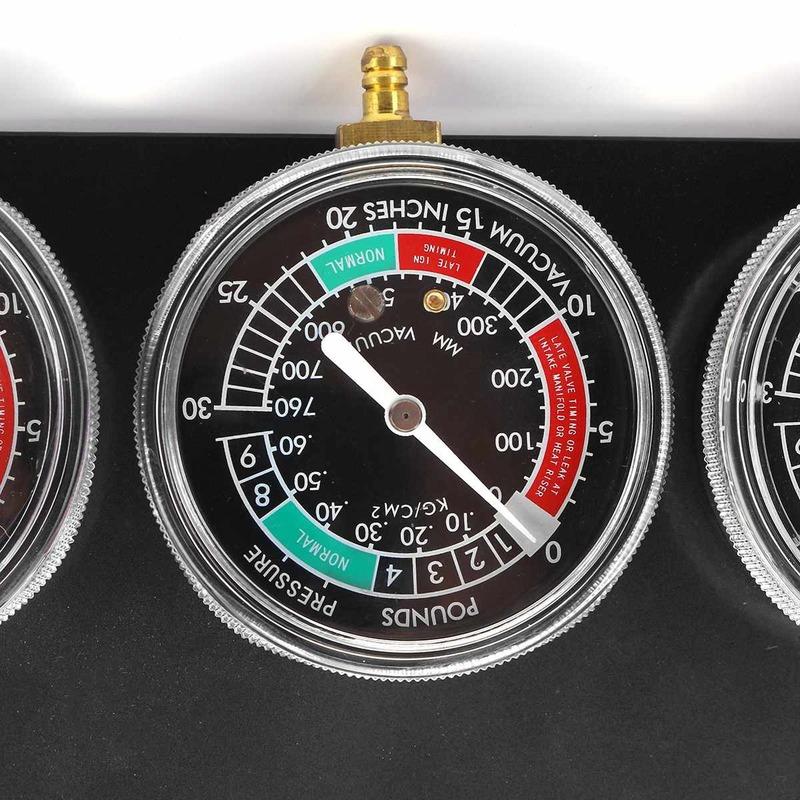 DTC2 Motorcycle Carburetor Synchronizer Vacuum Gauges Tool Carb Vacuum Gauge Balancer for Yamaha/Honda/Suzuki Black