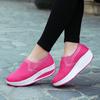 Women Slip-on Loafers Breathable Mesh Casual Walking Shoes Fashion Platform Shoes Rocker Shoes Wedge Heels
