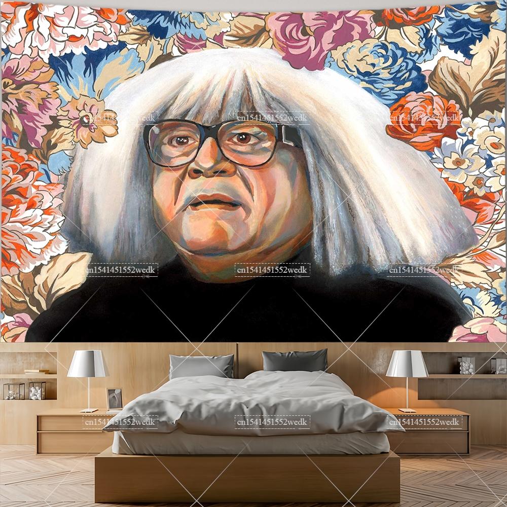 Danny Devito Starry Night Tapestry Funny Rum Ham Meme Tapestrys Aesthetic Room Decoration Landscape Tapestries Wall Art Posters