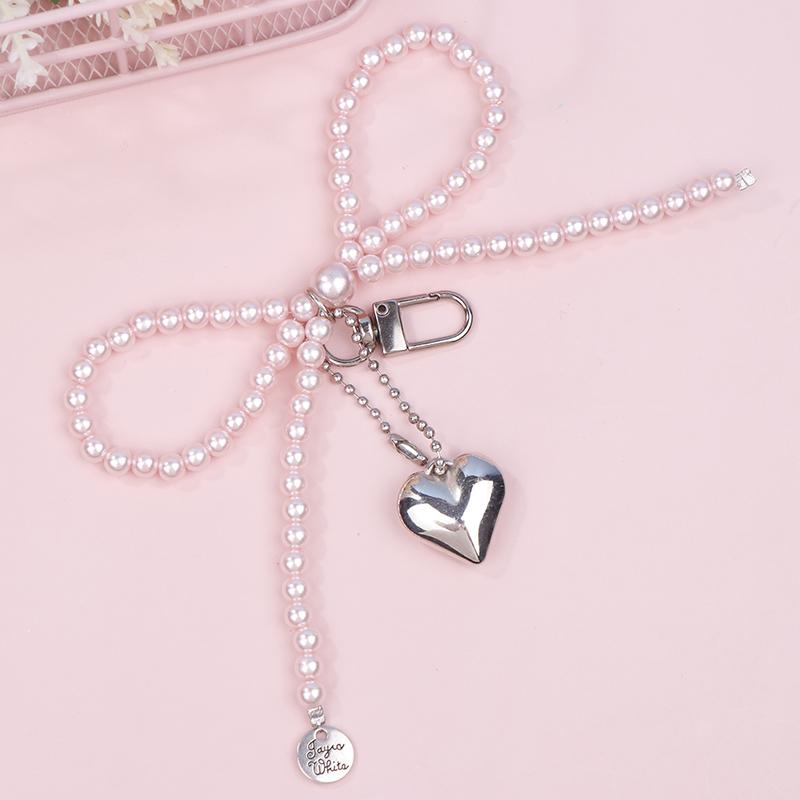 

Милый жемчужный бант сердце брелок женский розовый бант рюкзак брелок шарм украшение сумки подвески ювелирные изделия ручной работы подарки