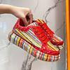 Colorful Starry Sky Rhinestone Sports Shoes for Women Thick Sole Mesh Comfortable Breathable Sports Shoes