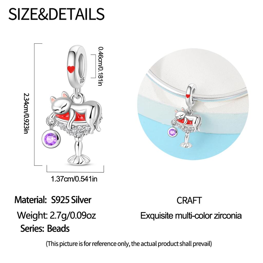 Original Charms Bead Copper Inlaid Zirconium Animal Paper Crane Snail Pendants Fit Bracelet Jewelry Gift Marking