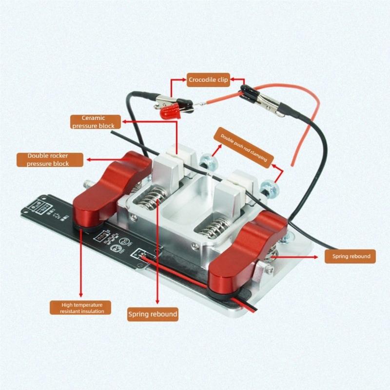 Welding Wire Fixing Fixture for LED Circuit Board Repair Heat Resistant Clamp with Alligator Clip Soldering Repair