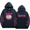 Stray Kids Pullover Hoodie Front Pink Punk Cartoon Member Names Graphic Kangaroo Pocket Drawstring Hood Oversized Unisex K‑Pop Streetwear Fan Merch