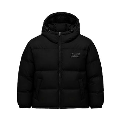 Sports Alliance Serie Bequeme Hautfreundliche Kapuzen-Daunenjacke Herren Oberbekleidung Karbon-Schwarz L425M076-0018