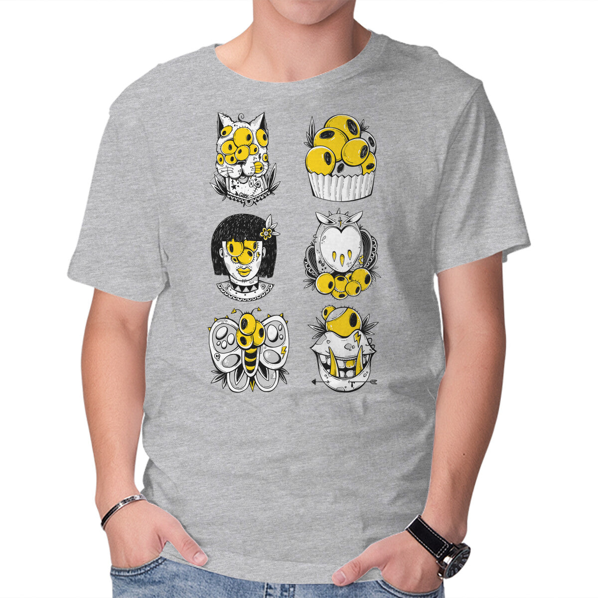 Unisex Crew Neck T-Shirt Monster Squad Graphic Short Sleeve Casual Tee XXXL