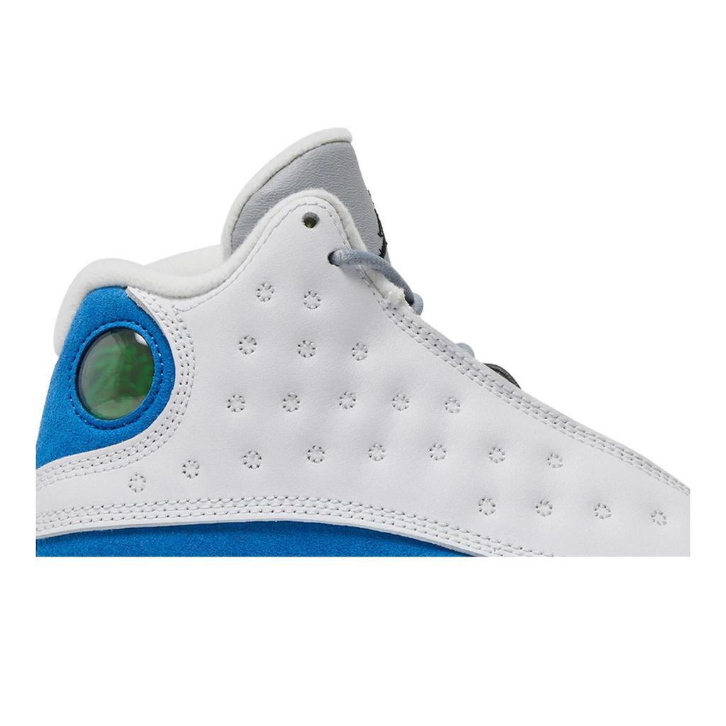 Air Jordan 13 Retro Grade School 'Italy Blue' (Unisex) White / Italy Blue / Black / Wolf Grey Kids' Basketball Shoes 439358 107