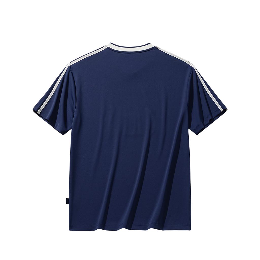Anta Lifestyle Kurzarm Strick T-Shirt Sommer 2026 Damen Oberteile Obsidian-Blau 962628118-3