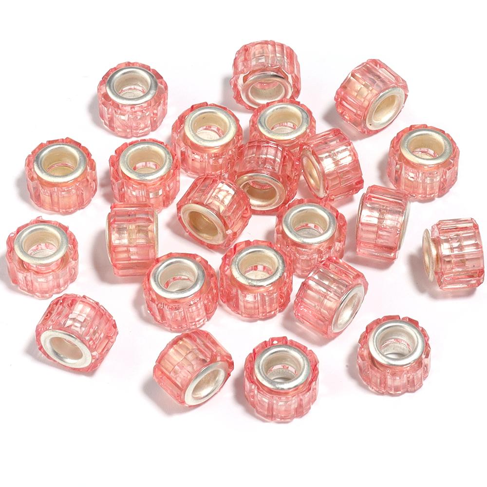 20pcs 11x8mm Resin Beads Candy Color Cylindrical Big Hole Loose Spacer Bead for Jewelry Making DIY Bracelet Necklace Accessories