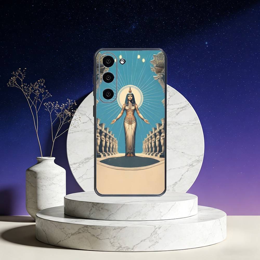 

Egypt Mysterious Tarot Phone Case For Samsung Galaxy A73,A72,A71,A70,A53,A52,A51,Others Soft Black Cover Samsung a42 5g