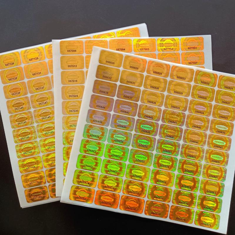 60/120/300pcs Holographic Warranty Void Laser Label With Security Seal Tamper Proof Stickers Serial Number Adhesive Label