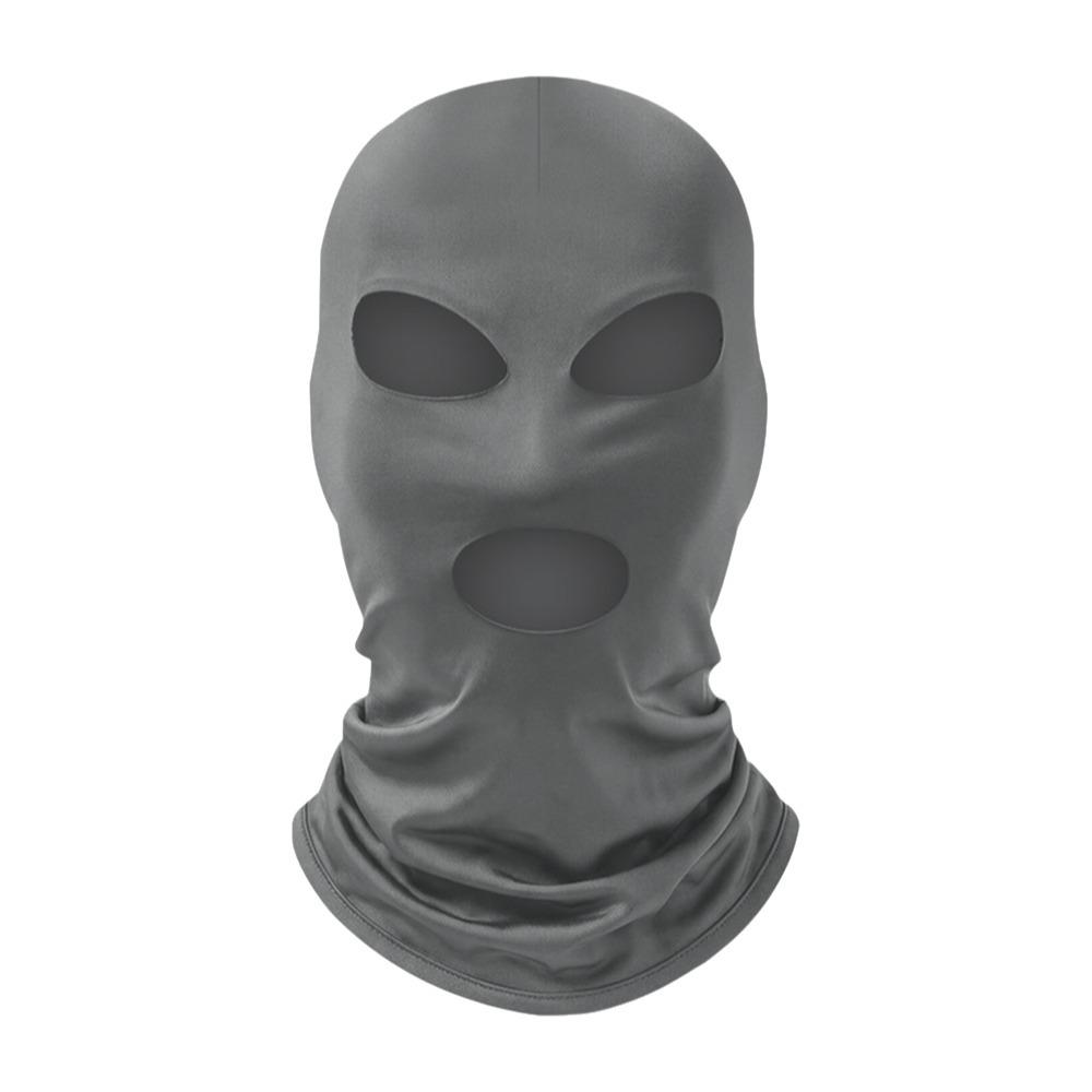 

Ice Silk Motorcycle Mask Breathable Full Face Mask Fashion Neck Cover Summer темно-сірий колір