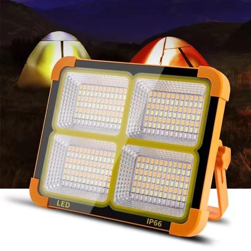 220 LED Portable LED Work Light USB Rechargeable Solar Work Lights COB Floodlight Magnetic Lantern Emergency Light