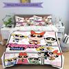 3pcs Blossom & Bubbles & Buttercup Printed Bedding Set, Soft and Comfortable Quilt Cover for Bedroom, Guest Room F001