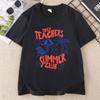 Tired Teachers Summer Club TShirt Unisex Funny Teacher Tee Summer Vacation Short Sleeve Beach Tshirt Round Neck Printed Tshirts