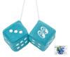 MOONEYES Fuzzy Dice Hanging Mirror Ornament Blue MG878BL + Bonus