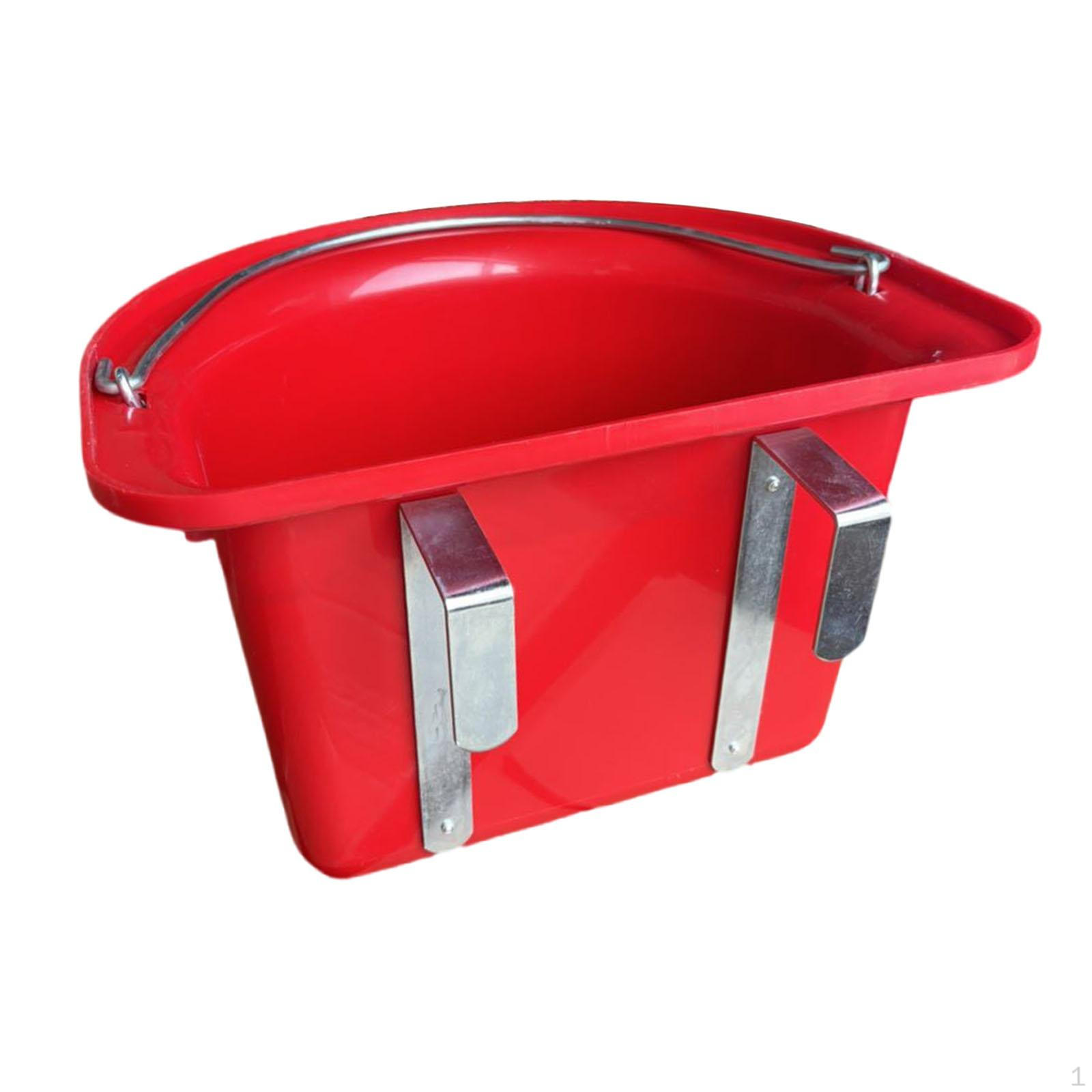 

Horse feed Bucket 12L Capacity Multipurpose Convenient to Eat Livestock Water Bowl Mountable for