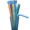 Disposable Bent Straw Milk Tea Drinking Straw With Sharp Tip For Takeout And Coffee