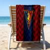 Pogon Emblem Design Microfiber Beach Towel, Lightweight And Quick-Dry, for Summer Travel, Beach Essential, Swimming Pool Outdoor