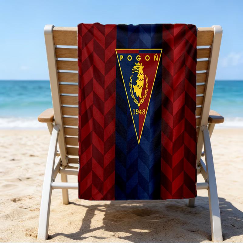 Pogon Emblem Design Microfiber Beach Towel, Lightweight And Quick-Dry, for Summer Travel, Beach Essential, Swimming Pool Outdoor