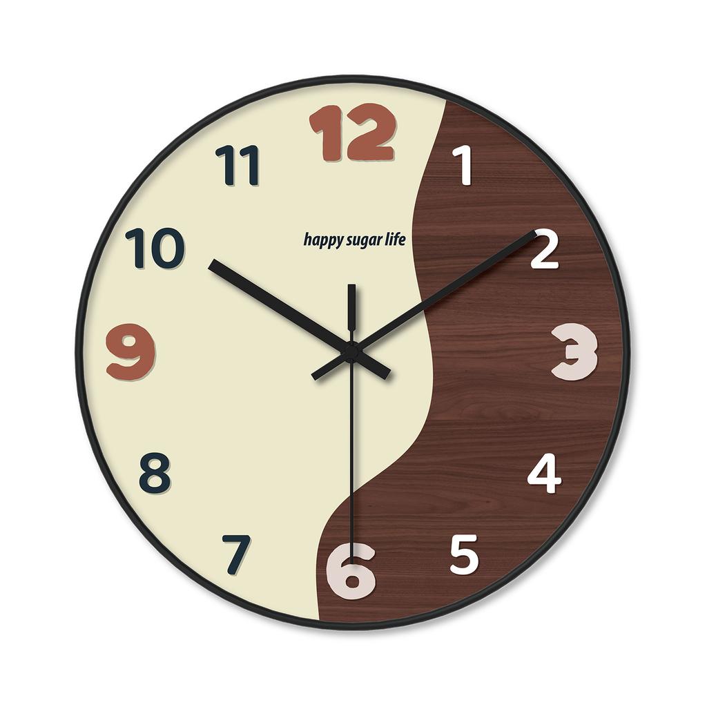Plastic wall clock living room advanced sense children's simple cartoon silent modern clock batch clock wall hanging