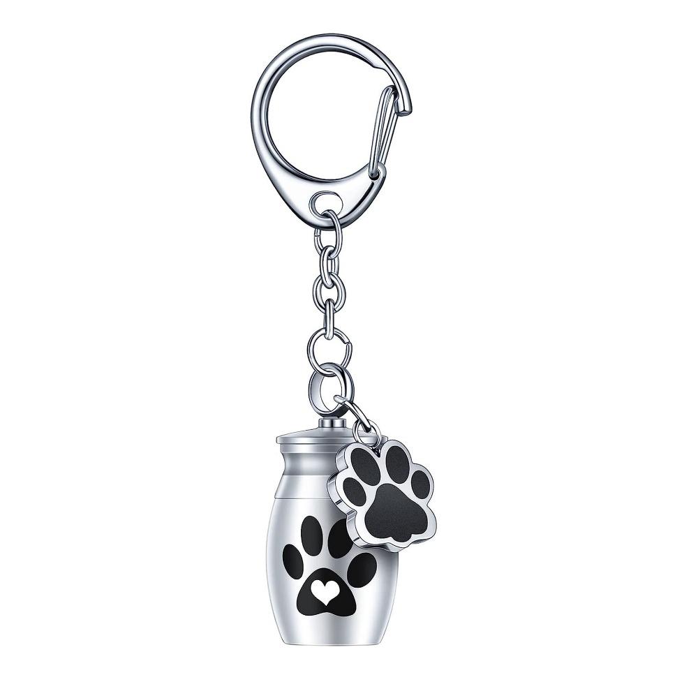 

Aluminum Zinc Zinc Alloy Cat Dog Ashes Pendant Hanging Pet Urn Pendant Pet Urns Keychain for Dog Ashes серебряный