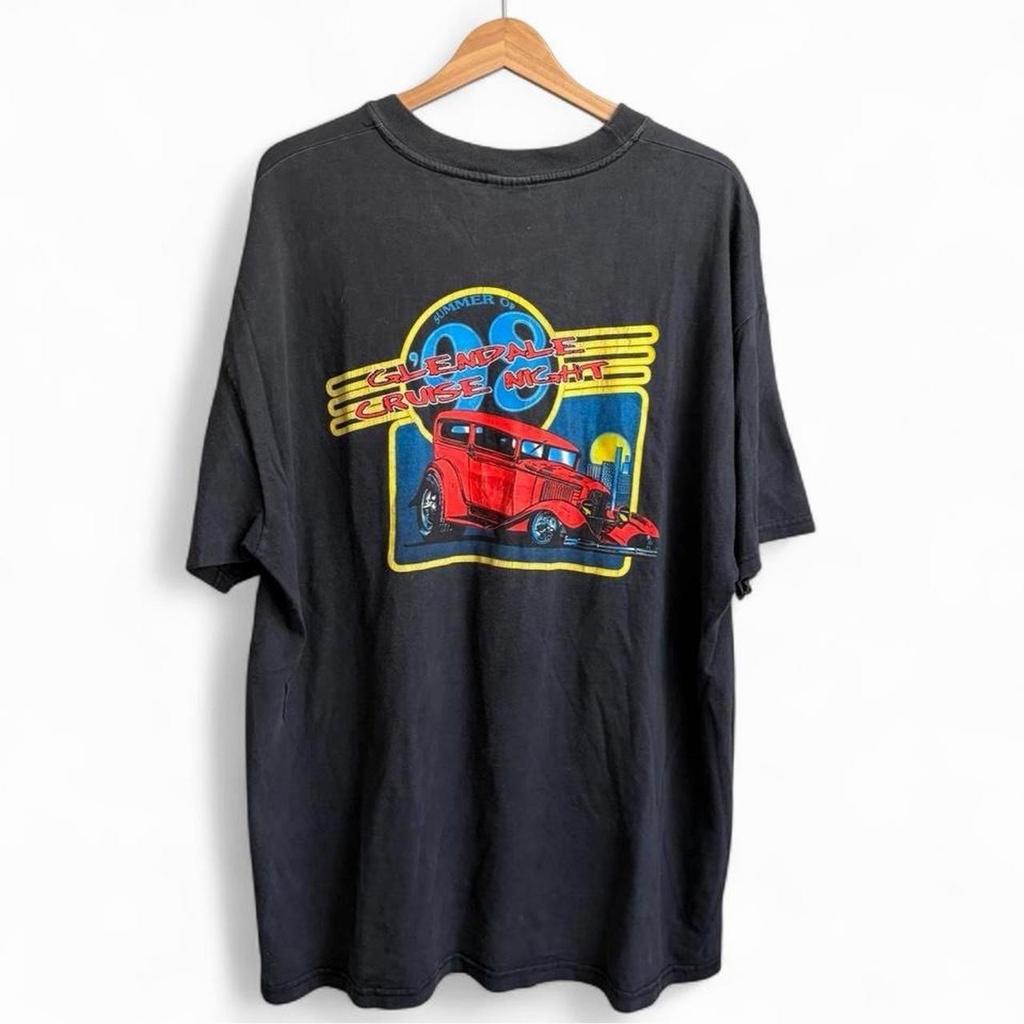 Vintage 90s Retro Classic Muscle Car Mens 2XL Faded Baggy Tee Unisex T-Shirt