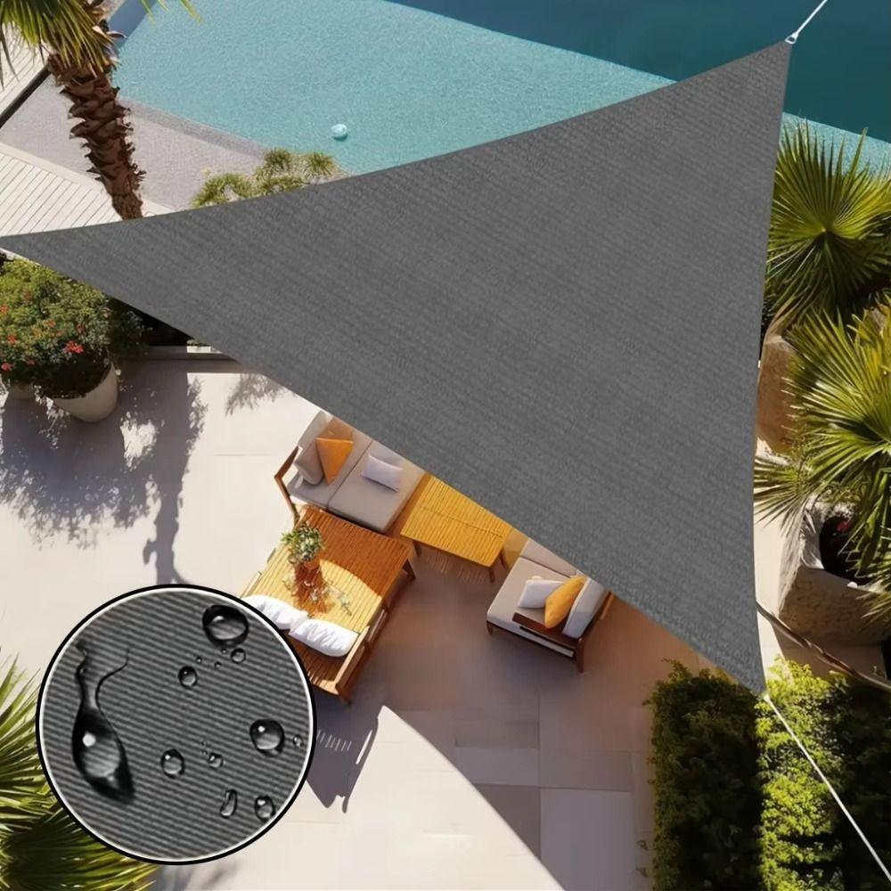 Triangle Triangle Sunshade With Ropes Outdoor Canopy Sun Protection Awning Shade Cloth  Pool Area
