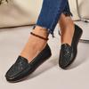 Fashion Women Flat Shoes 2024 Spring New Casual Single Shoes Large Size Round Head Loafers Flat Bottom Soft Sole Shoes Zapatos De Mujer