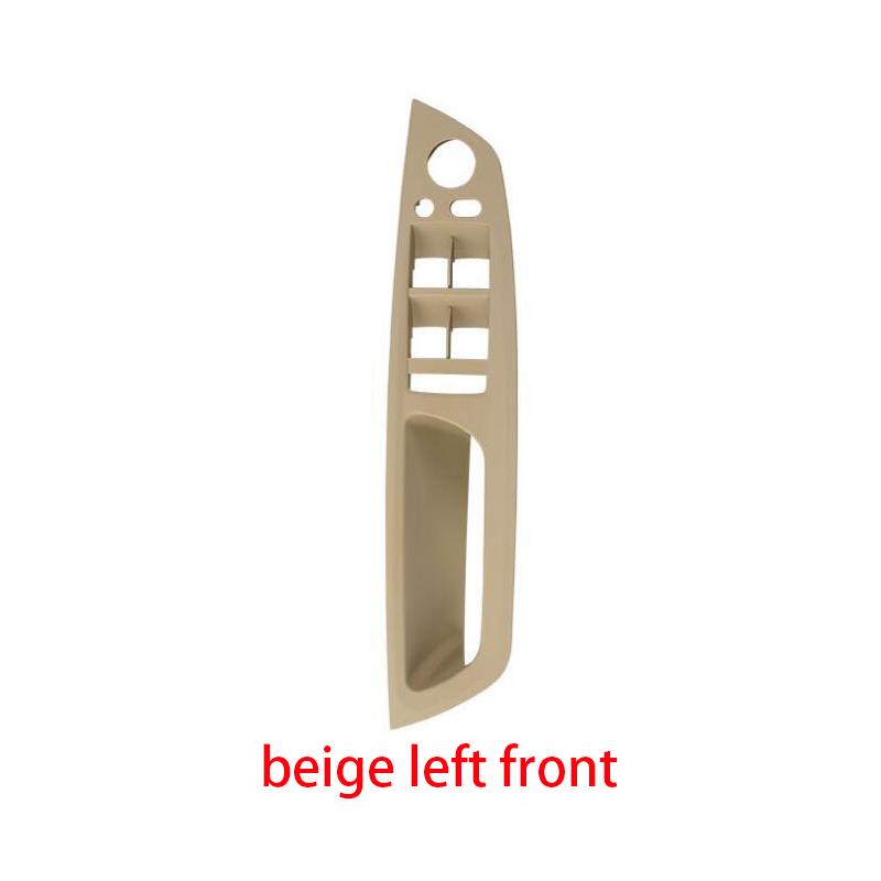 Bej Negru Gri Cotieră Mașină scaunul șoferului din stânga față LHD Mâner interior al ușii Panoul interior Tragere Capa de ornament pentru BMW E70 E71 X5