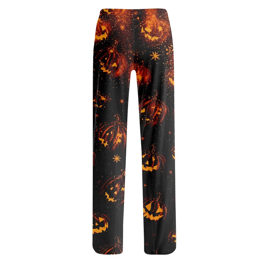 Damen Freizeithose mit Kordelzug und Halloween-Print für Feiertagspartys und den Alltag