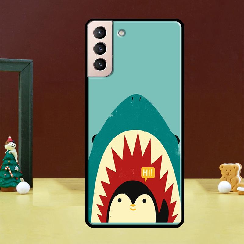 Penguin Case For Samsung Galaxy S23 S21 S22 Ultra S8 S9 S10 Note 10 Plus Note 20 Ultra S20 FE Cover