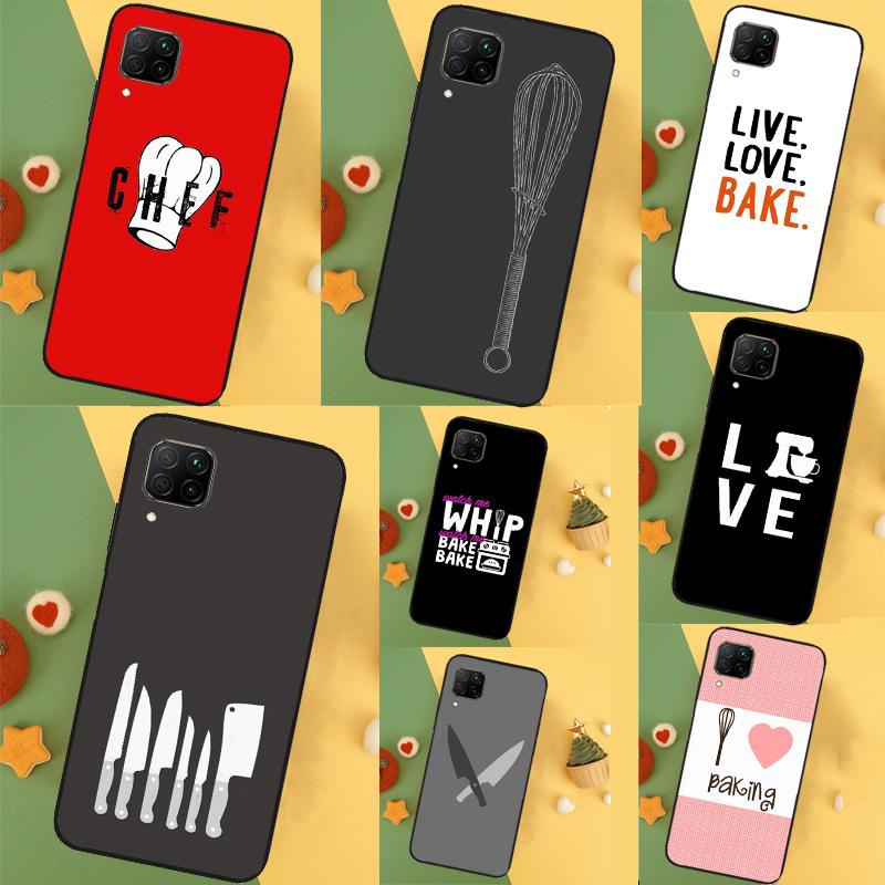 Love Baking Chef Knife Case For Huawei Nova 9 10 SE 5T 11i 8i 7i 3i Y61 Y91 Y60 Y70 Y90 P20 P30 Pro P40 Lite Cover