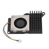Für RasPi 5 Active Cooler 4-Pin-Anschluss Stabiler Lauf Aluminiumlegierung Aktiver Kühlventilator Schwarz