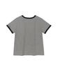 AMES-WORLDWIDE 52 Heart Ringer Crop Tee Gray