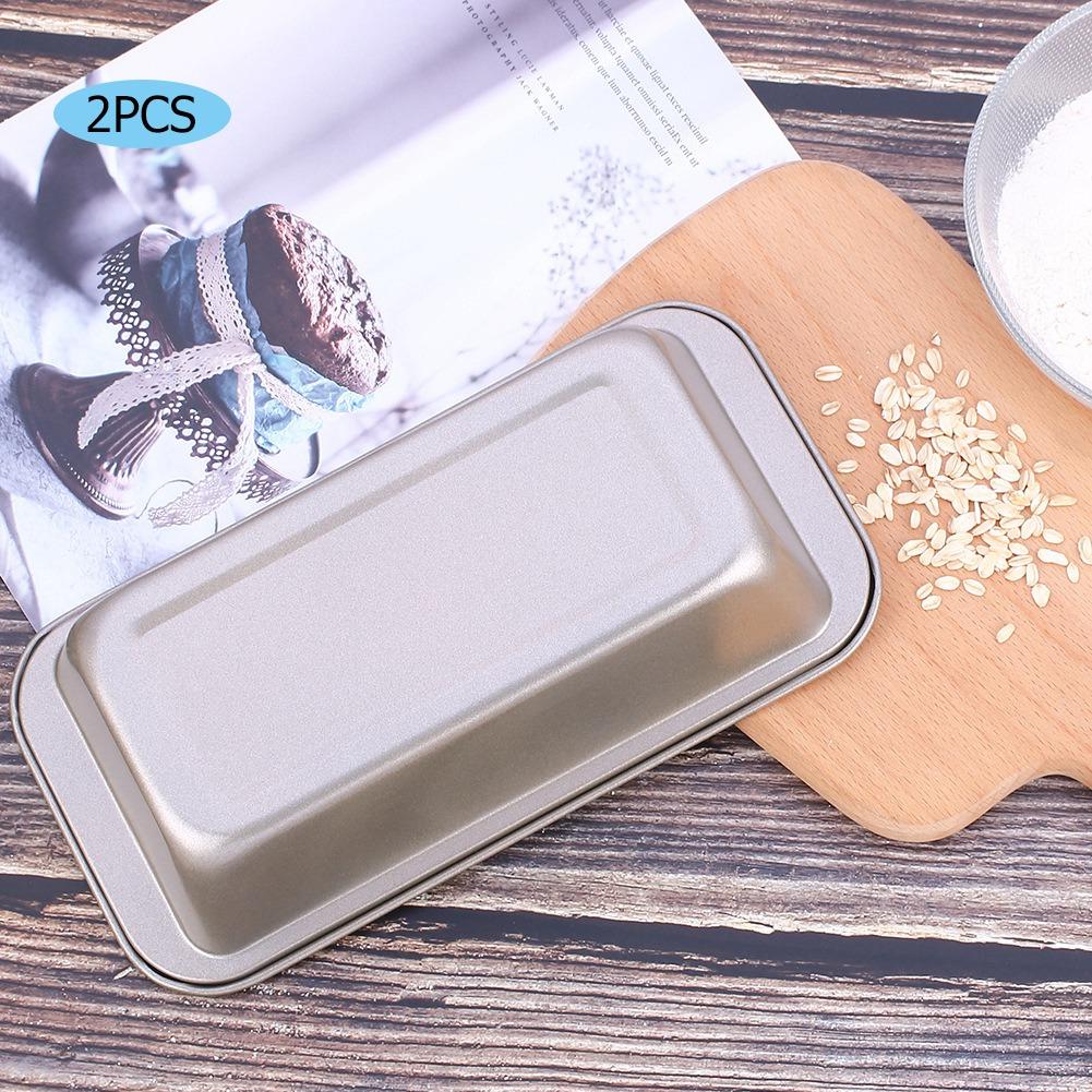 Rectangle Toast Loaf Pan Bread Cake Mold Carbon Steel Nonstick Loaf Pastry Baking MoldsGold