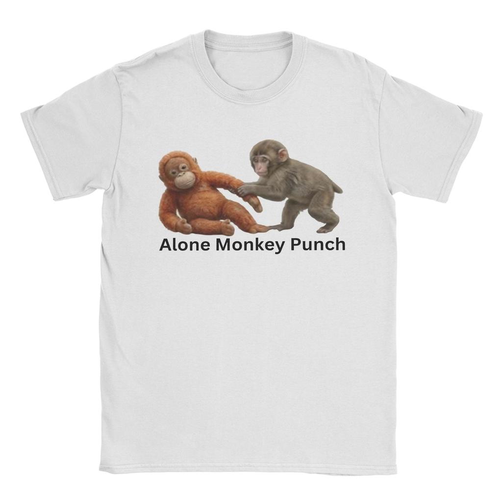 Oversized TShirt Summer Cute Punch Monkey Trending T Shirts 100 Cotton Tee Shirt for Couple Y2K Retro Short Sleeve Clothing