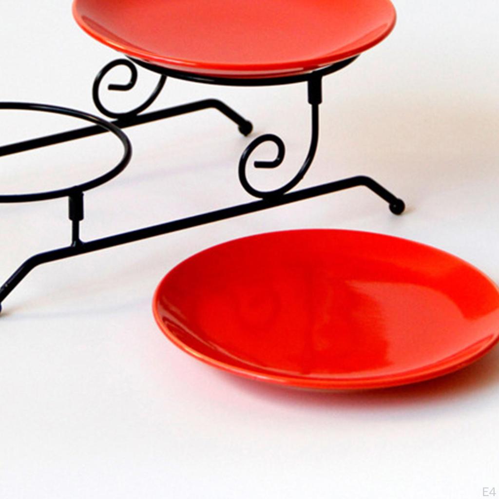 2 Layer Cupcake Cake Stand, Serving Tray Retro Storage Supplies Fruit Containers Display for