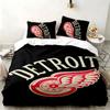 Detroit Red Wings 3pc Set Perfect for Bedroom Use Comfortable Bedding Set Includes a Duvet Cover and Two Pillowcases Ideal Birthday or Christmas Gift