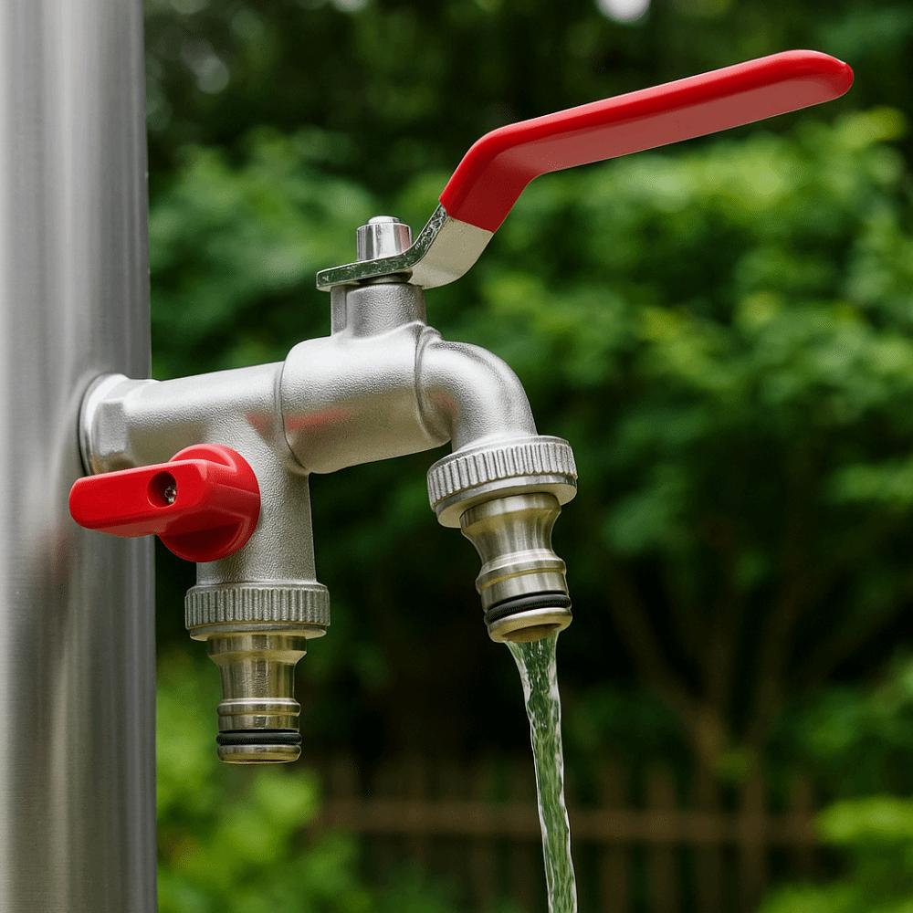 Universal Dual Nipple Faucet 1 Inlet 2 Outlet Dual Outlet Faucet  Outdoor Garden