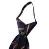 Michiko London Designer Stylish Silk Zipper No Tie Easy To Wear One-Touch Necktie, Gift, Tie, Required, (MKZP-23-A Navy)